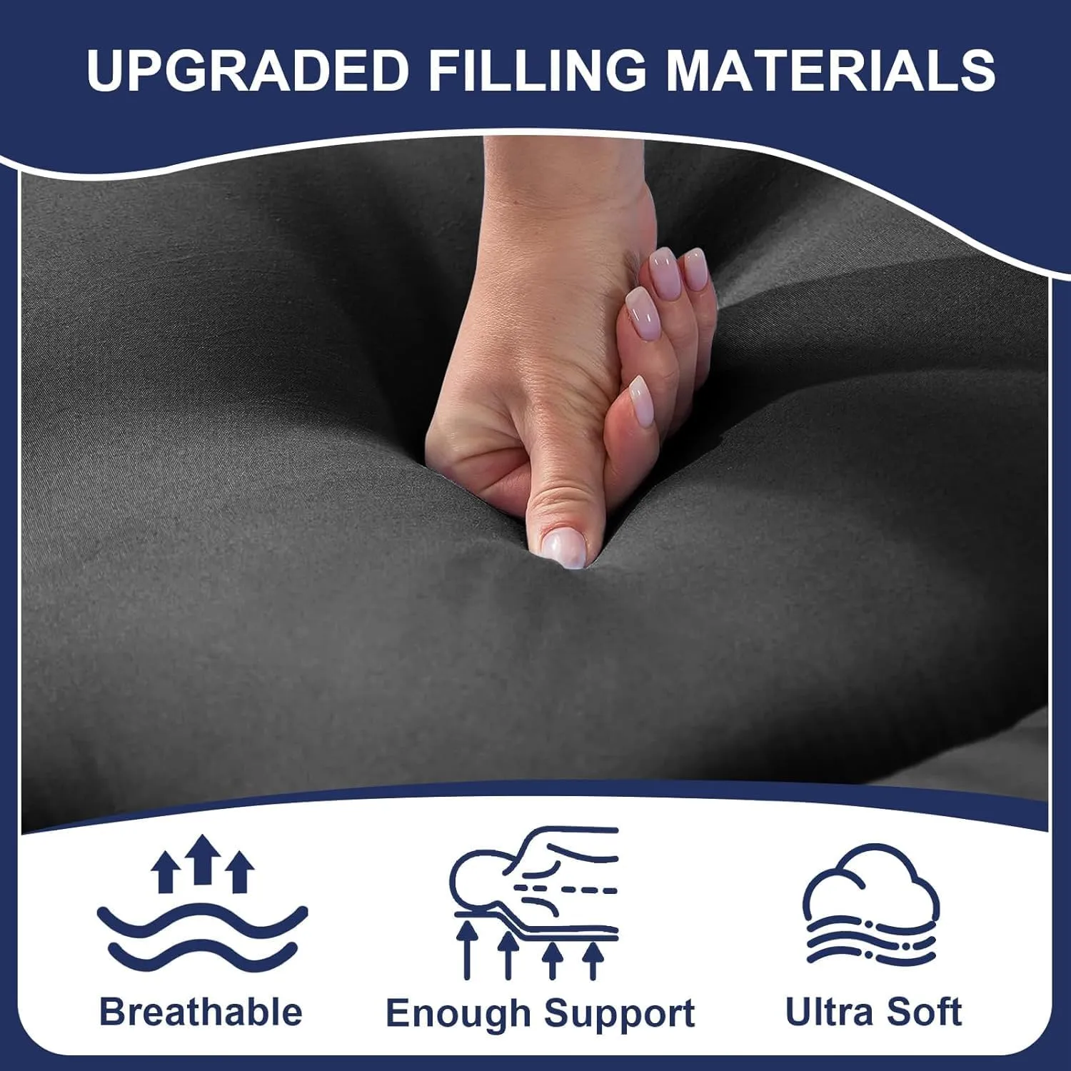 DELADOLA Japanese Floor Mattress,Thicken Japanese Floor Sleeping Pad Foldable,Roll Up Tatami Mat Easy to Store and Portable,Futon Mattress Suitable for Camping and Guest Room (Blue, Full (80" X 47"))
