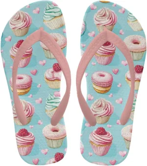 Desserts Girls Sandals Flip Flops Quick Drying Bathroom Slippers Comfy Open Toe Summer Slipper Ultra-Light
