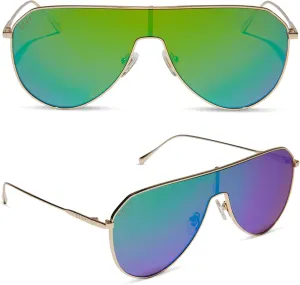 DIFF Dash Shield Aviator Sunglasses for Women UV400 Protection