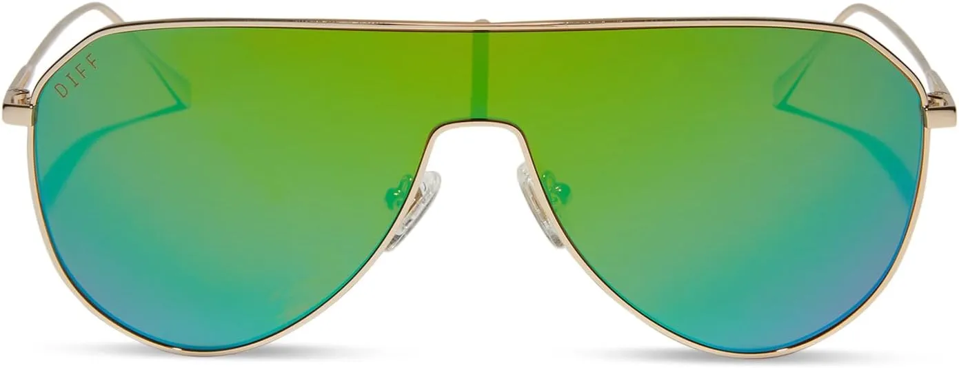 DIFF Dash Shield Aviator Sunglasses for Women UV400 Protection