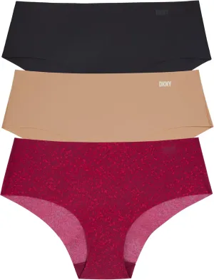 DKNY Women's Litewear Cut Anywhere Hipster 3 Pack