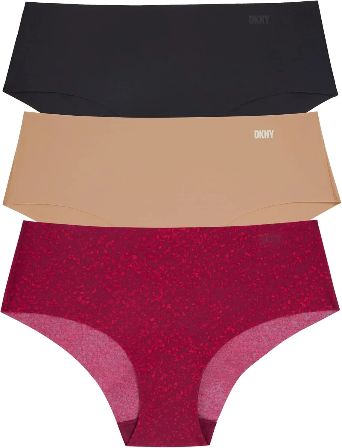 DKNY Women's Litewear Cut Anywhere Hipster 3 Pack