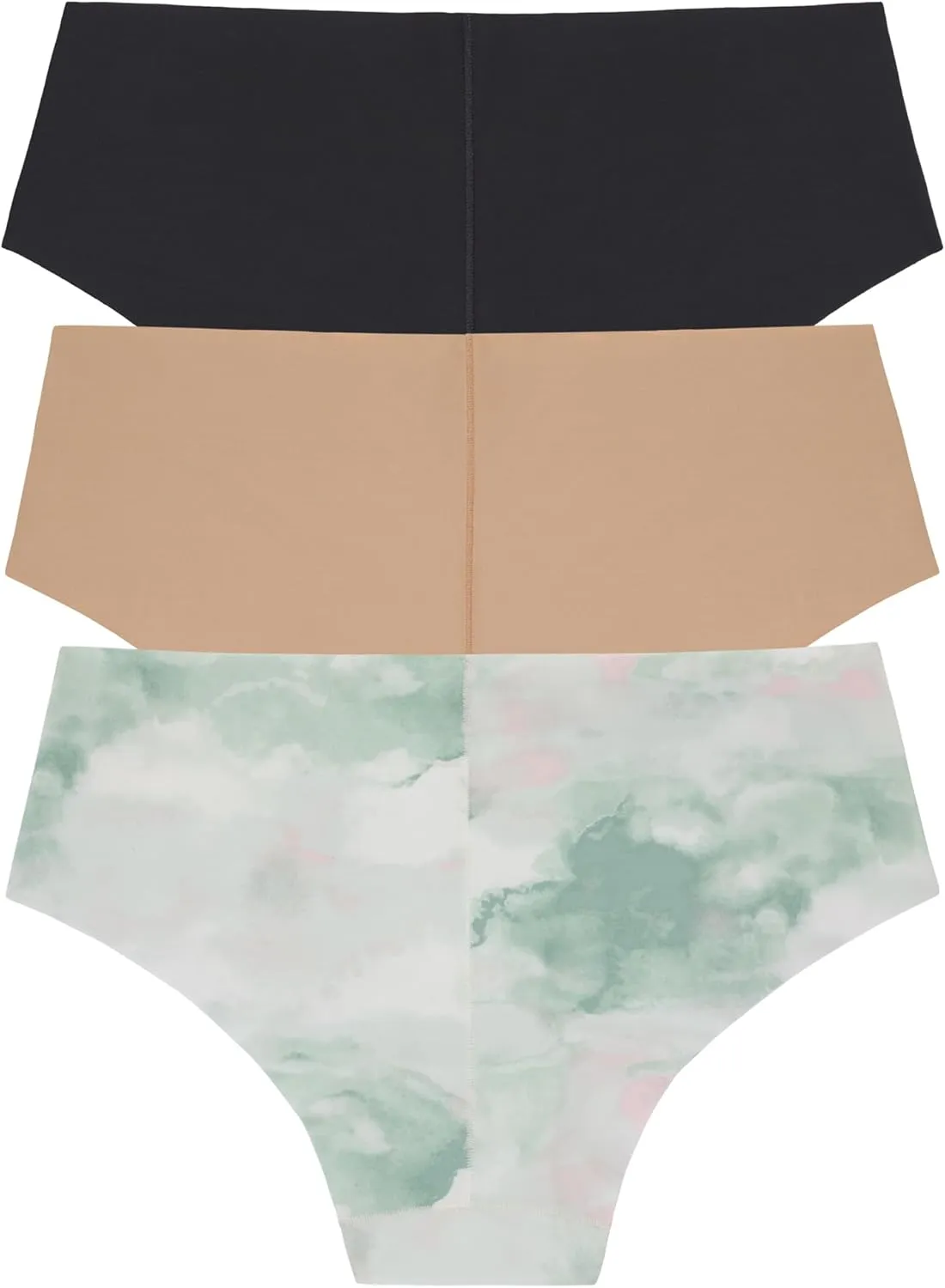 DKNY Women's Litewear Cut Anywhere Hipster Panties 3 Pack Multipack