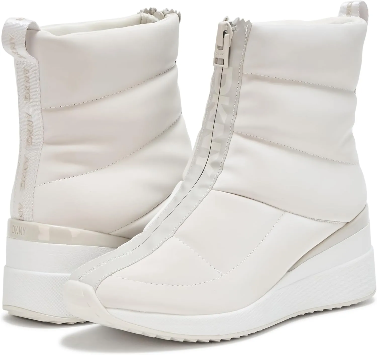 DKNY Women's Parla Zip Up Wedge Sneaker