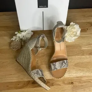 Dolce Vita Snake Print Wedge Sandals 10M