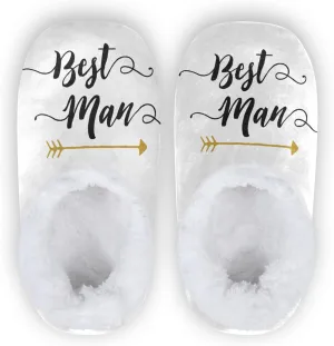 DOMIKING Groom Wedding Bride Slippers Bridesmaid Bridal Bed Slippers for Unisex Women Men M
