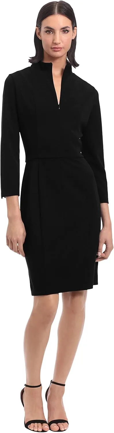 Donna Morgan Women's Notch Neck Sleek Sheath Dress Office Workwear