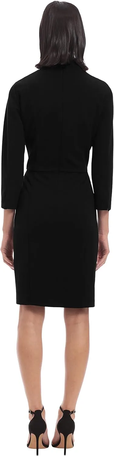 Donna Morgan Women's Notch Neck Sleek Sheath Dress Office Workwear