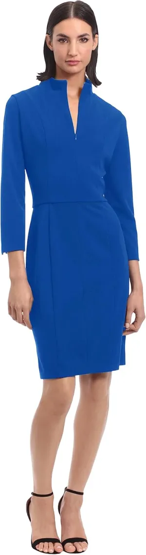 Donna Morgan Women's Notch Neck Sleek Sheath Dress Office Workwear