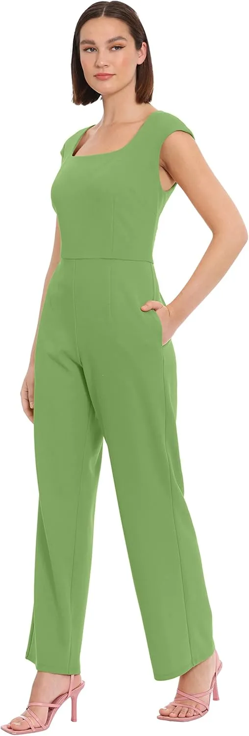 Donna Morgan womens Sleek Style Jumpsuit Office Workwear Event Guest of
