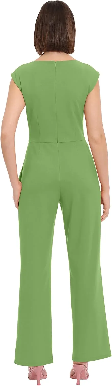 Donna Morgan womens Sleek Style Jumpsuit Office Workwear Event Guest of