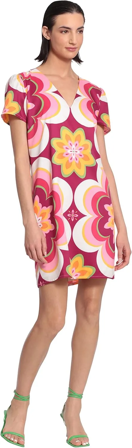 Donna Morgan Women's Sleek V-Neck Shift Dress