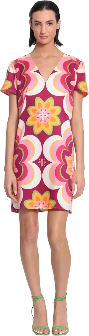 Donna Morgan Women's Sleek V-Neck Shift Dress