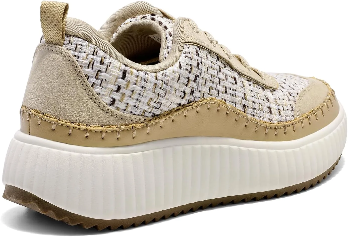 DREAM PAIRS Women Chunky City Tweed Comfortable Casual Platform Fashion Sneaker