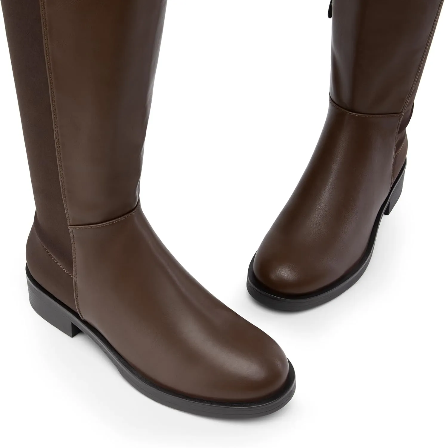 DREAM PAIRS Women's Knee High Boots, Comfortable Thigh High Daily Low Flat Heel Boots, SDOB2409W