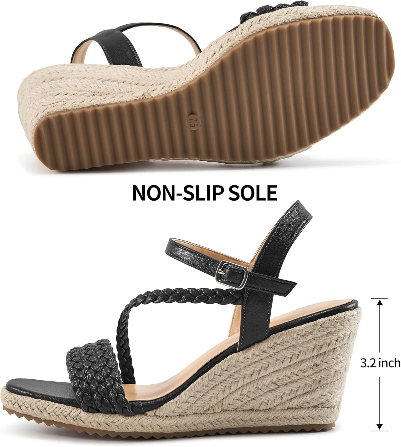 Dressy Wedge Sandals for Women: Comfortable Espadrille Summer Wedding Platform Wedge