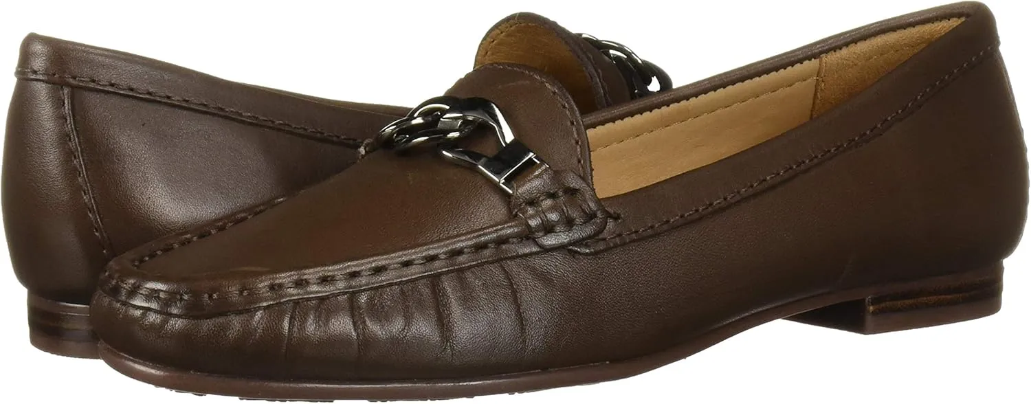 Driver Club USA Women's Leather Made in Brazil Chain Buckle Loafer