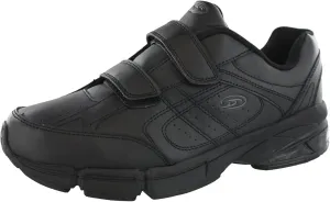 Dr.Scholls Men's Omega Light Weight Dual Strap Closure Sneaker Wide Width, Black, 10 Wide