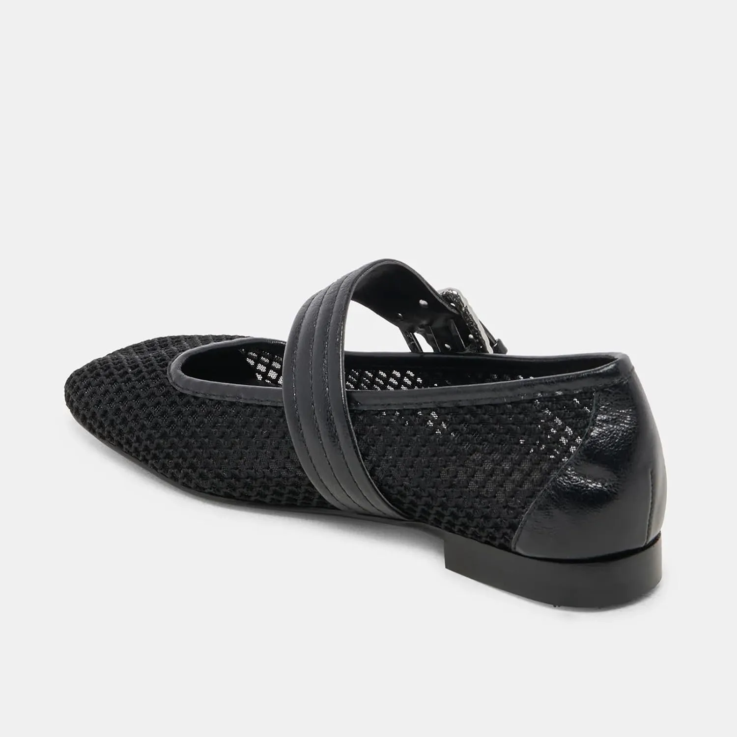 Dsevht Mary Janes Flats for Women Fashion Square Toe Flat Low Heel Easy Buckle Strap Flats Shoes