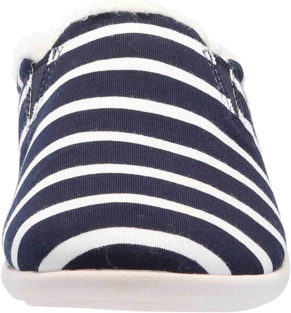 Dundee Stripe Slipper Grey/White / 7 Wide