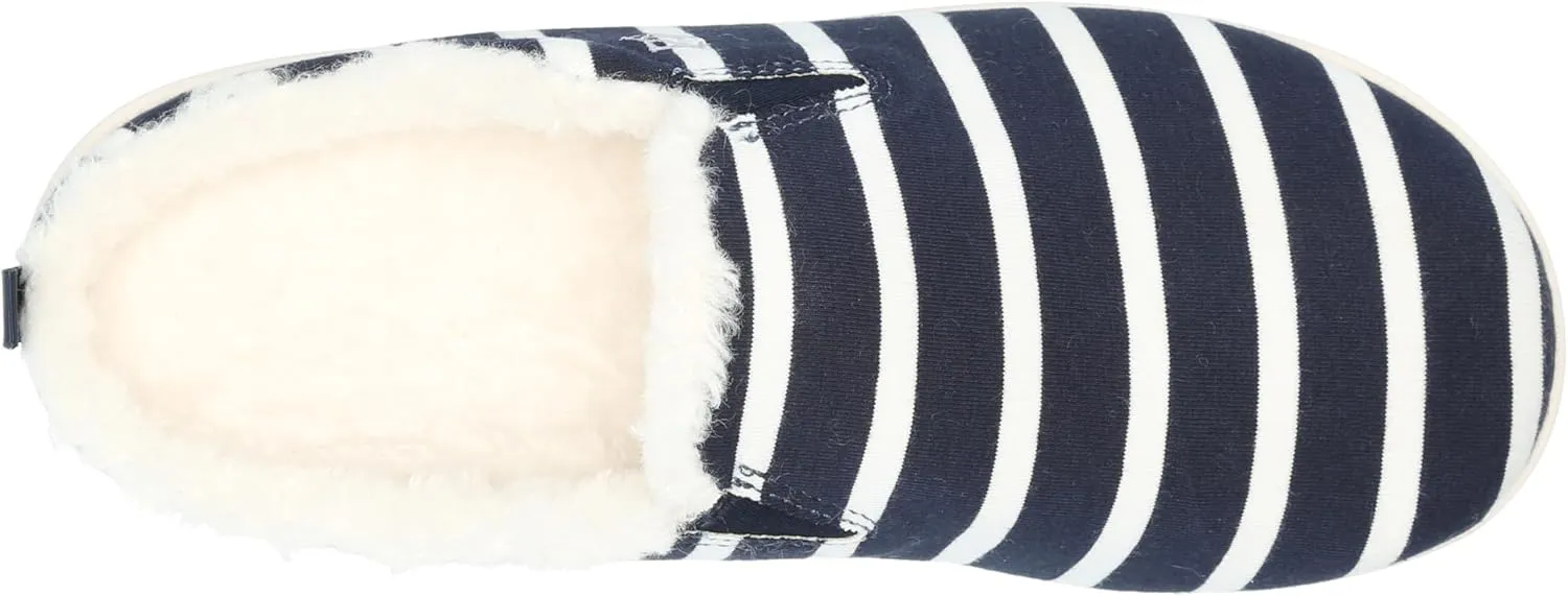 Dundee Stripe Slipper Grey/White / 7 Wide