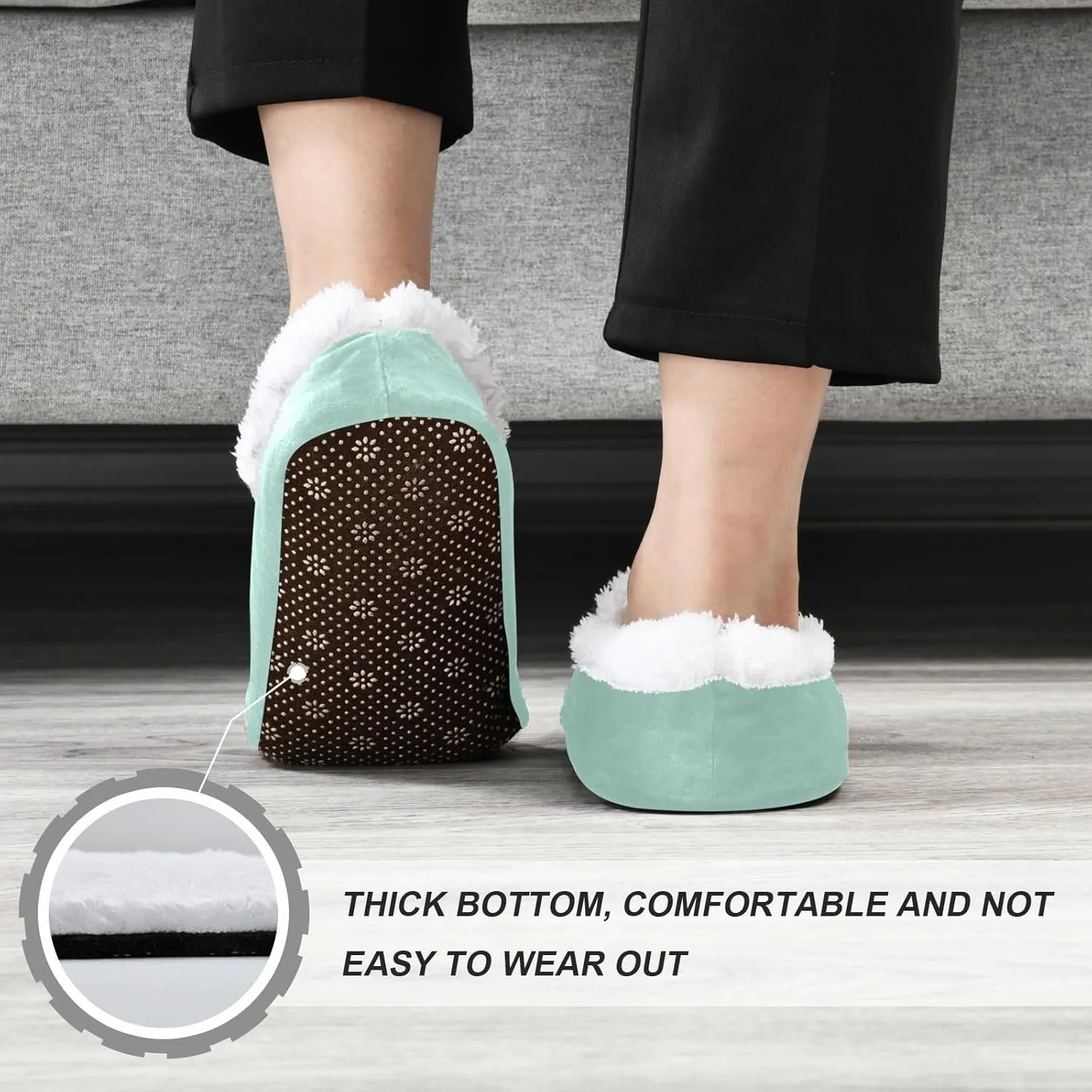 Dussdil Pug Puppy Stars Home Winter Slippers Spa Travel House Slipper Soft Memory Foam Slipper Non Slip for Women Men Hotel Bedroom Shoes Slippers M