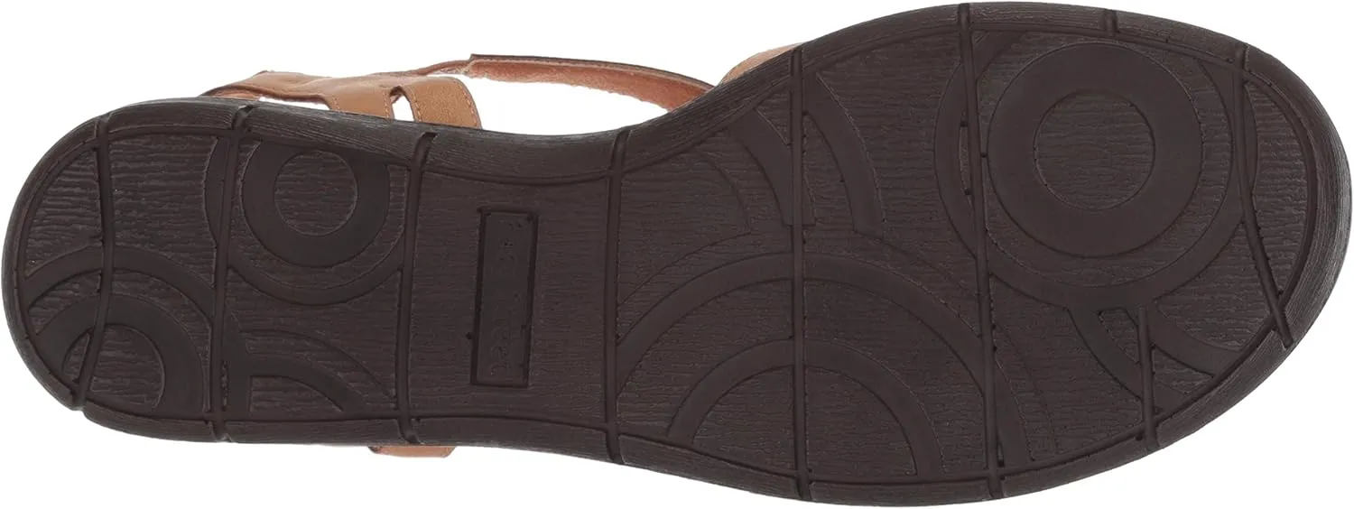 Easy Street Womens Garrett Faux Leather Strappy Flat Sandals