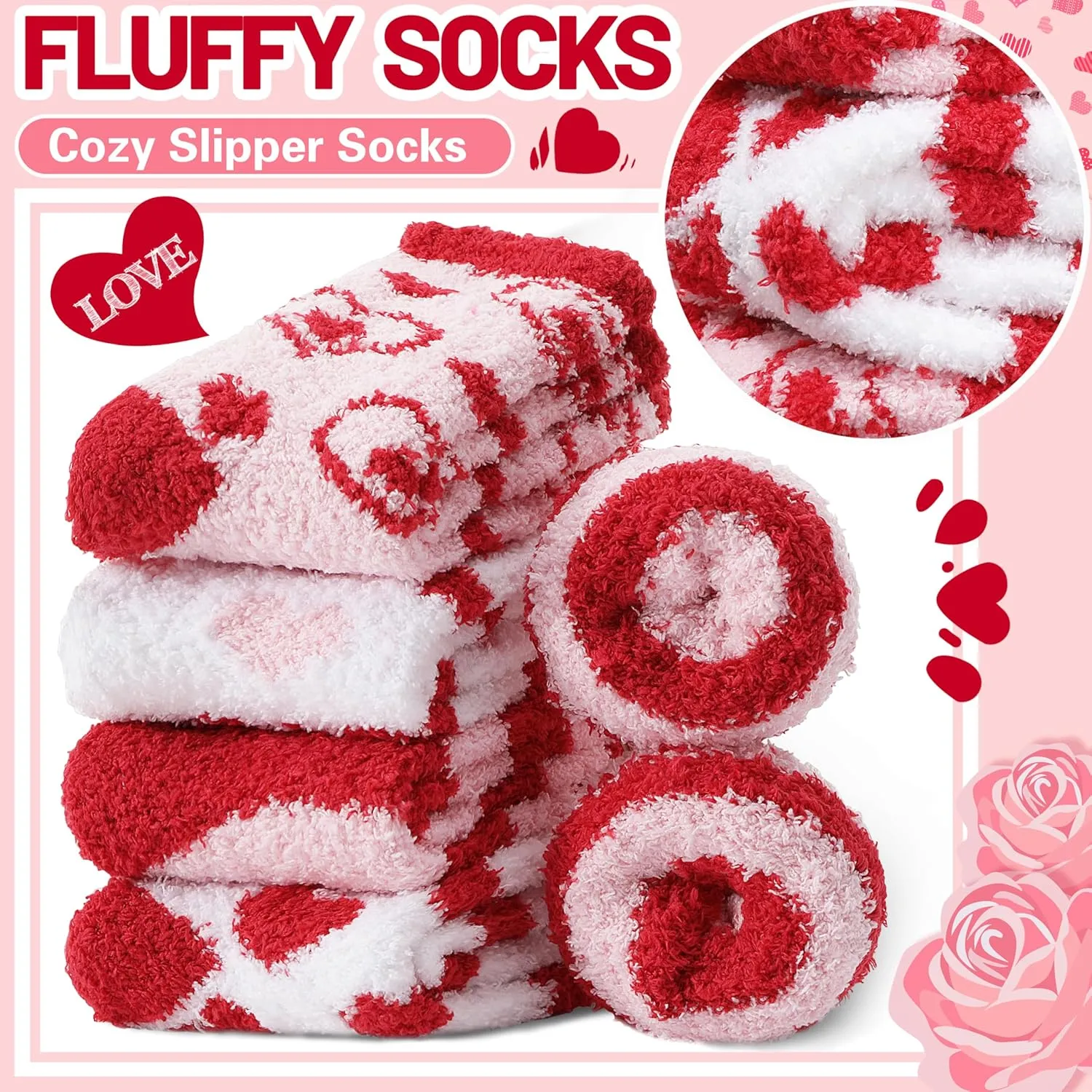 EBMORE Womens Fuzzy Socks Slipper Soft Cabin Plush Warm Fluffy Winter Sleep Cozy Adult Socks