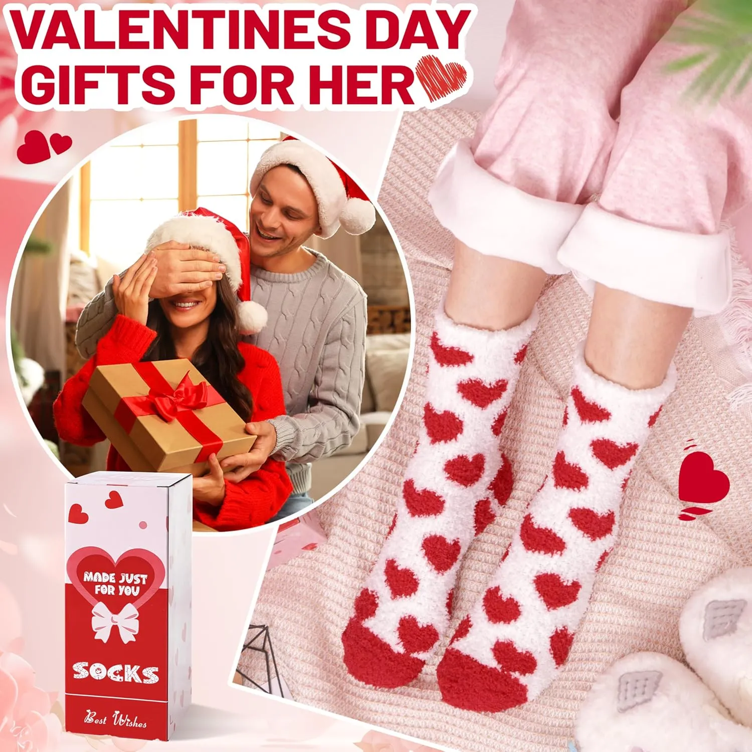 EBMORE Womens Fuzzy Socks Slipper Soft Cabin Plush Warm Fluffy Winter Sleep Cozy Adult Socks