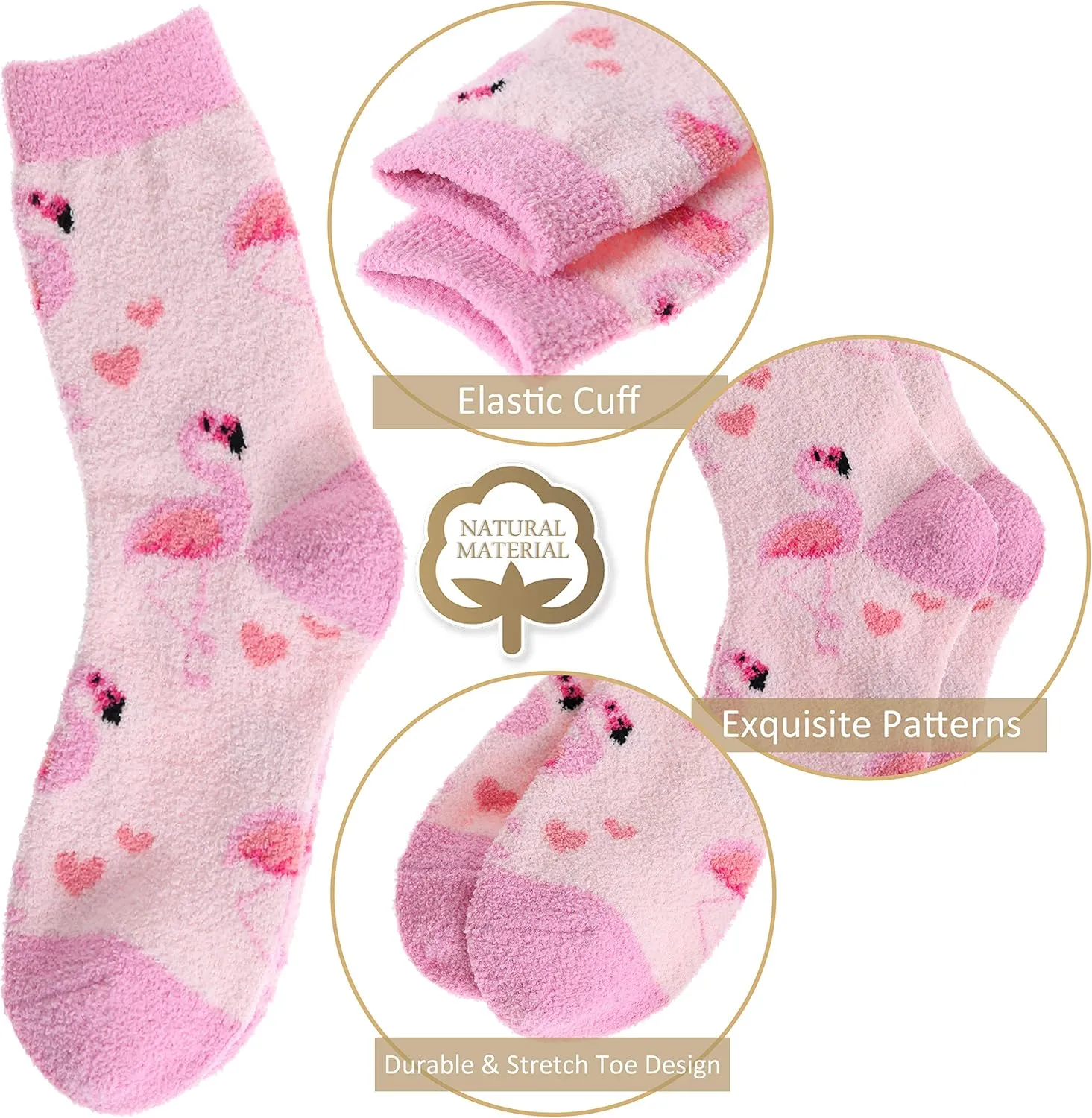 EBMORE Womens Fuzzy Socks Slipper Soft Cabin Plush Warm Fluffy Winter Sleep Cozy Adult Socks