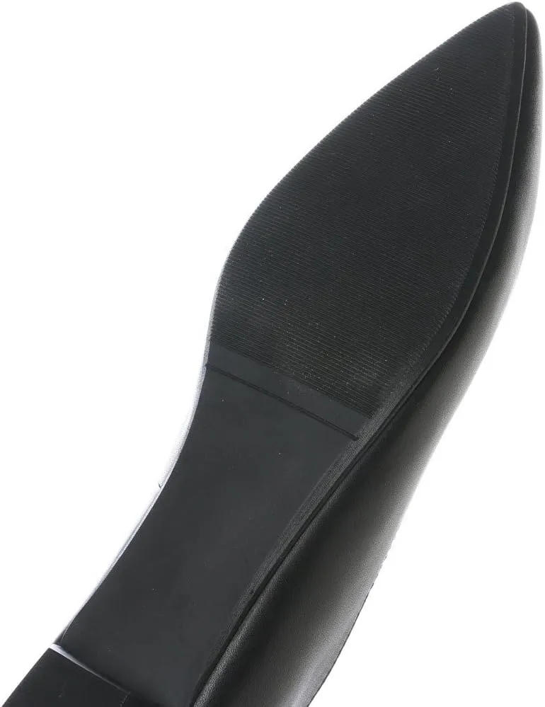 Enchanted 17205 Flat Genuine Leather V-Cut Flat Shoes