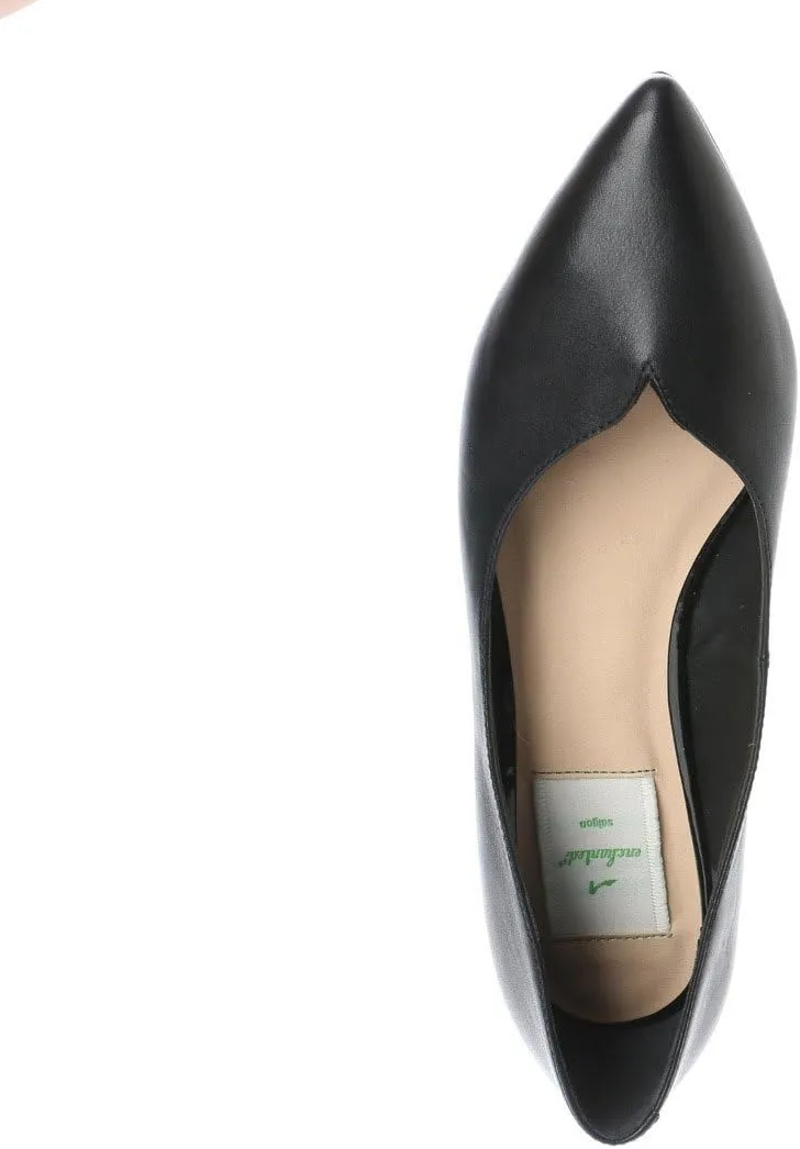 Enchanted 17205 Flat Genuine Leather V-Cut Flat Shoes
