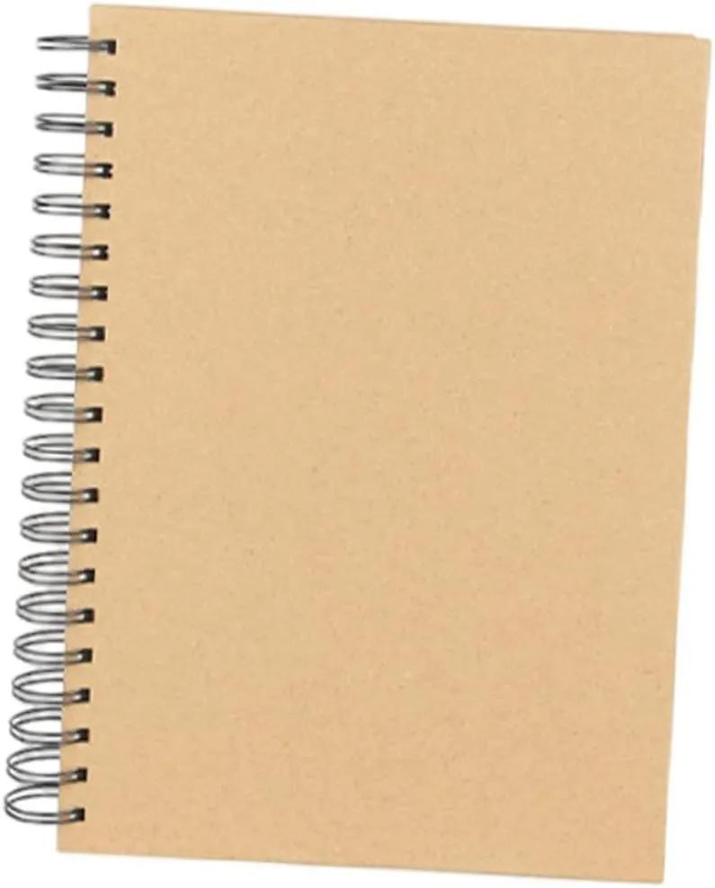 EPIGEIST Blank Page Drawing Book 60 Sheets Spiral Sketch Pad Thick Paper for Clean Lines Easy to Open Flat