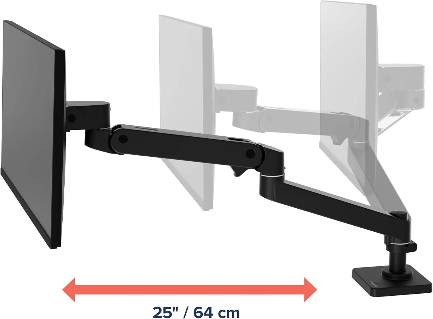 Ergotron – Upgraded LX Pro Premium Monitor Arm, Single Monitor Desk Mount – fits Flat Curved Ultrawide Computer Monitors up to 34 Inches, 4 to 22 lbs, VESA 75x75mm or 100x100mm – Matte Black