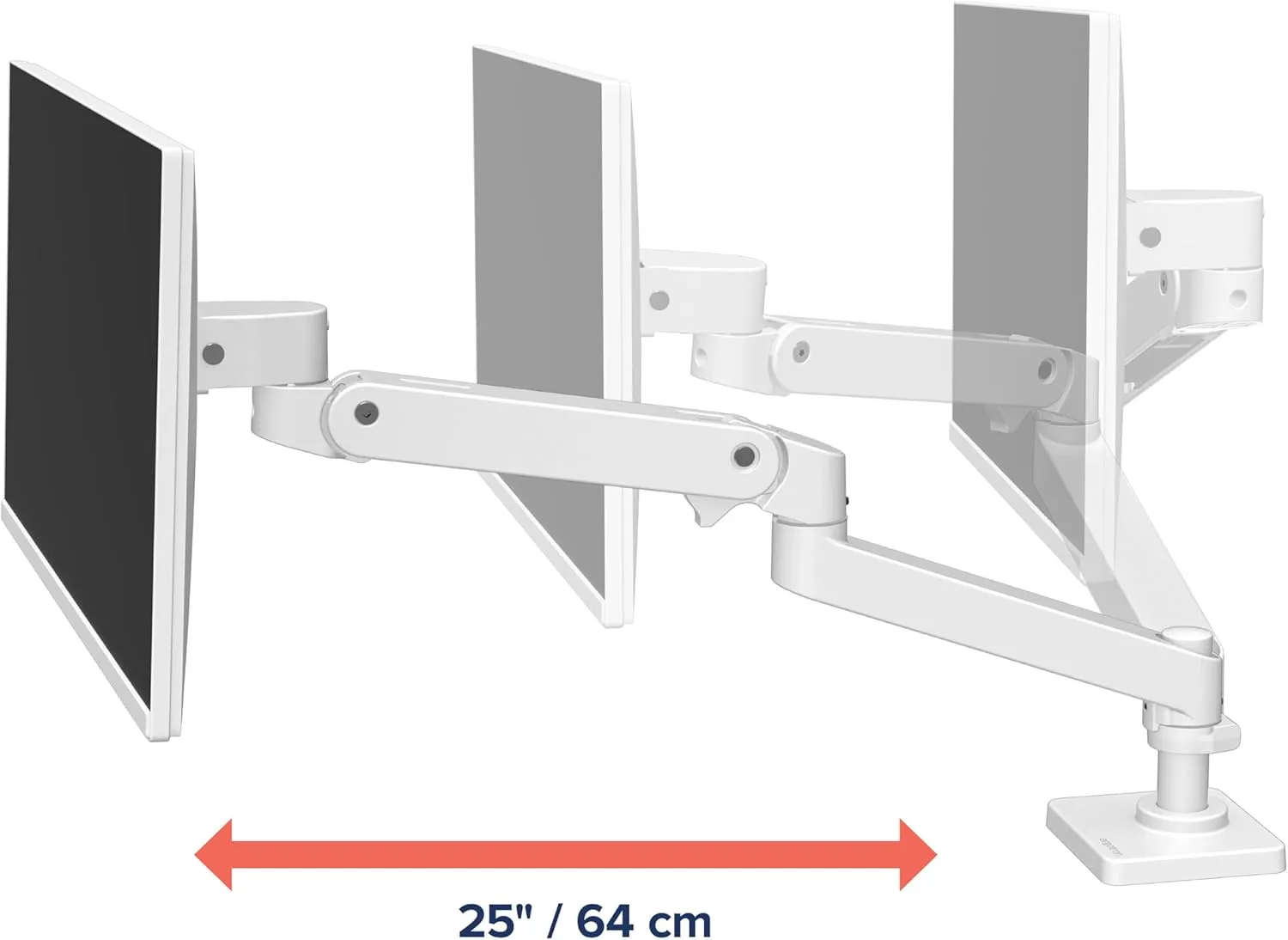 Ergotron – Upgraded LX Pro Premium Monitor Arm, Single Monitor Desk Mount – fits Flat Curved Ultrawide Computer Monitors up to 34 Inches, 4 to 22 lbs, VESA 75x75mm or 100x100mm – White