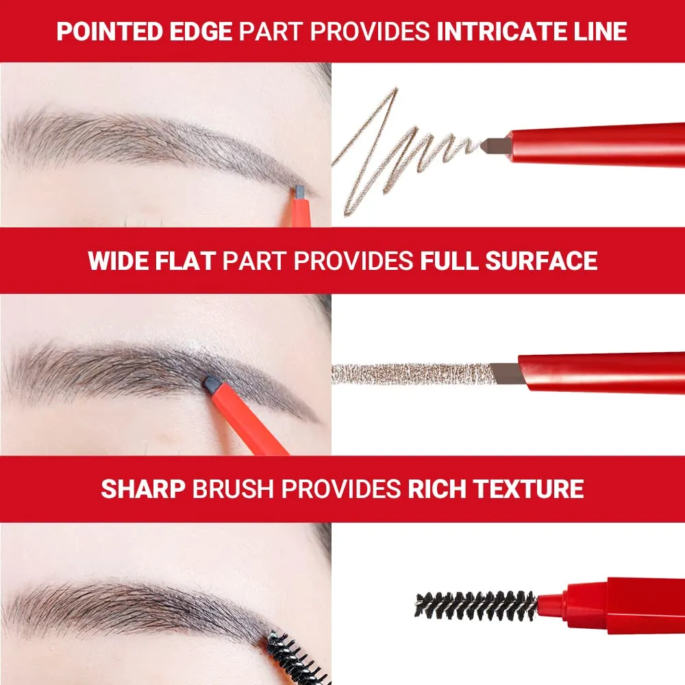 Espoir The Brow Balance Pencil #1 Classic Brown | Eye Brow Pencil that's Natural and Easy to Draw without Clumping | A Detailed and Rich Eyebrow Texture | Korean Makeup