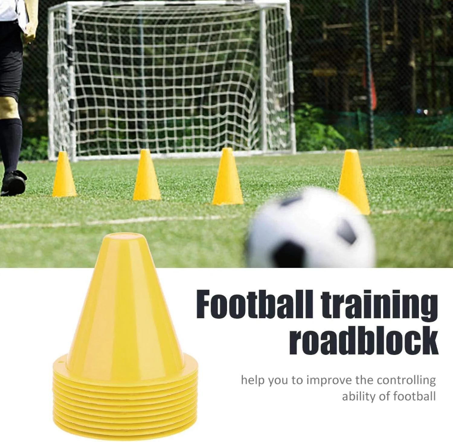 Estink Soccer Marking Cones, 10pcs PE Soccer Marking disks, Traffic Cones, Marking Cones for Children's Soccer, Soccer, Equestrian Sports, 8.5 x 8.5 cm