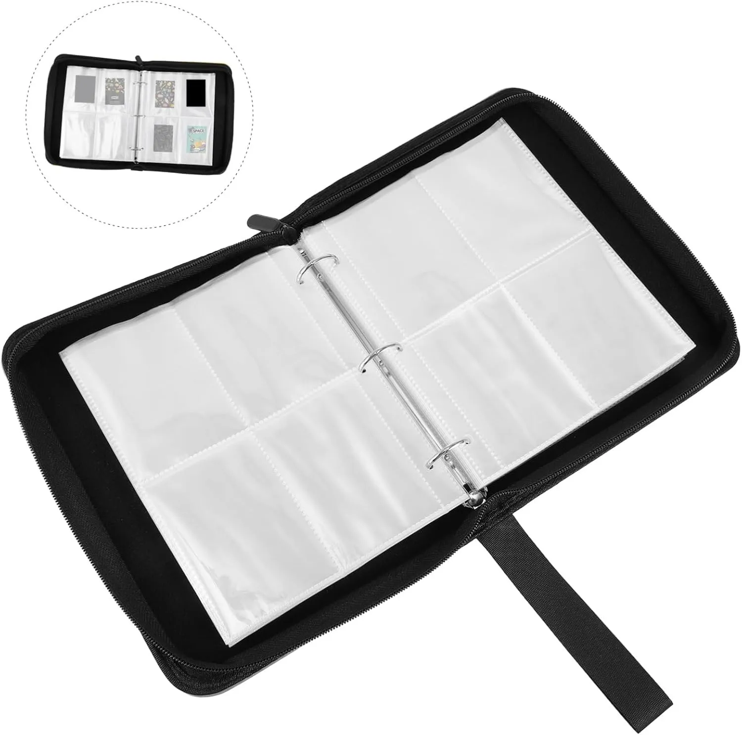 FAVOMOTO 1pc Trading Cards Binder Card Organizer with for Safe Storage for Games Sports and Collectibles with Reinforced Seams