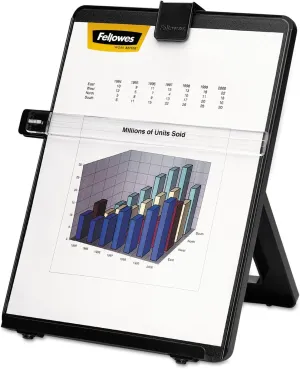 Fellowes 21106 Desktop Copyholder, Nonmagnetic, 10-1/8-Inch x7-3/8-Inch x11-1/4-Inch, BK