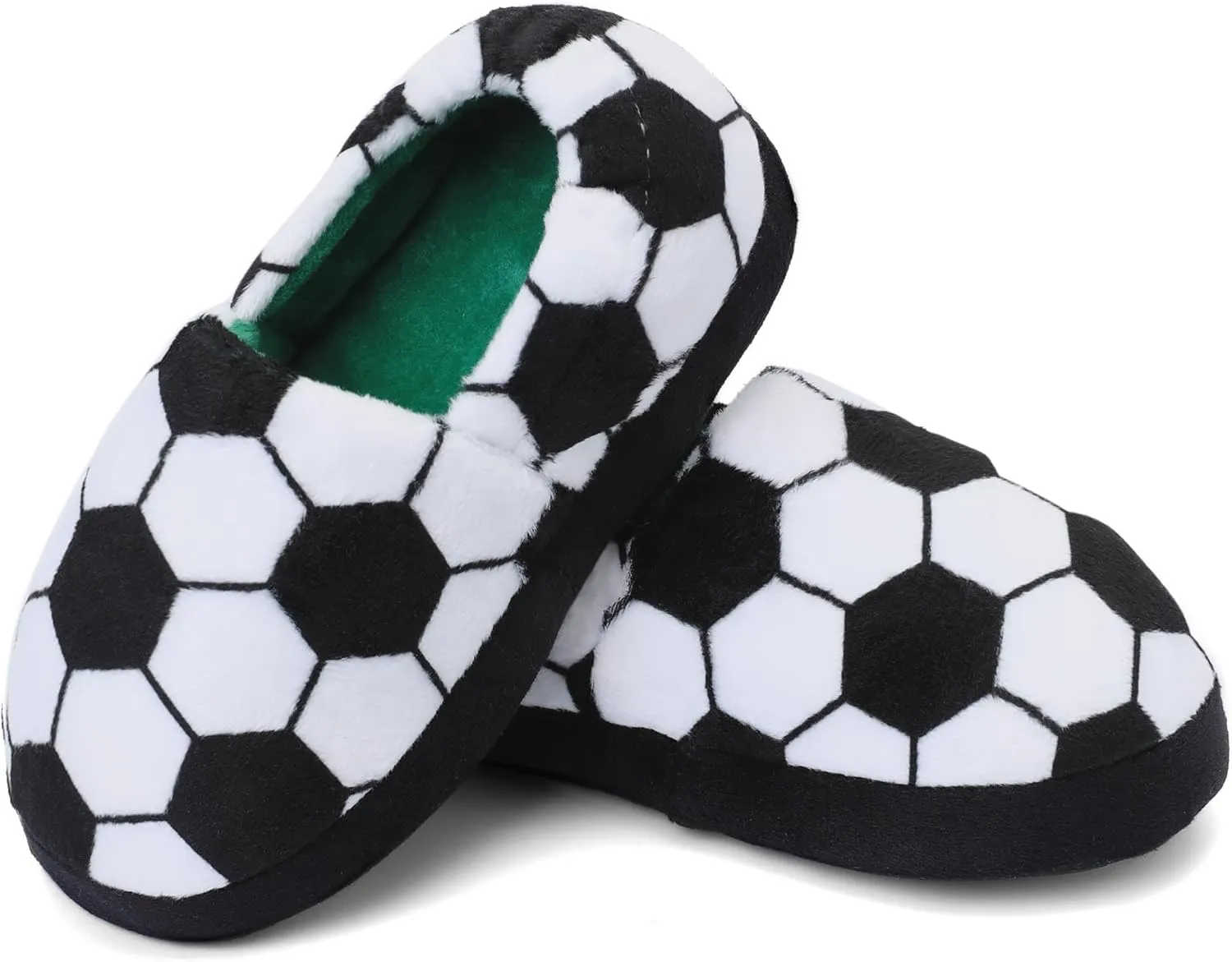festooning Toddler Boys Girls Football Slippers Soft Fuzzy Slip-Ons Little Kid Warm Indoor House Slipper Shoes