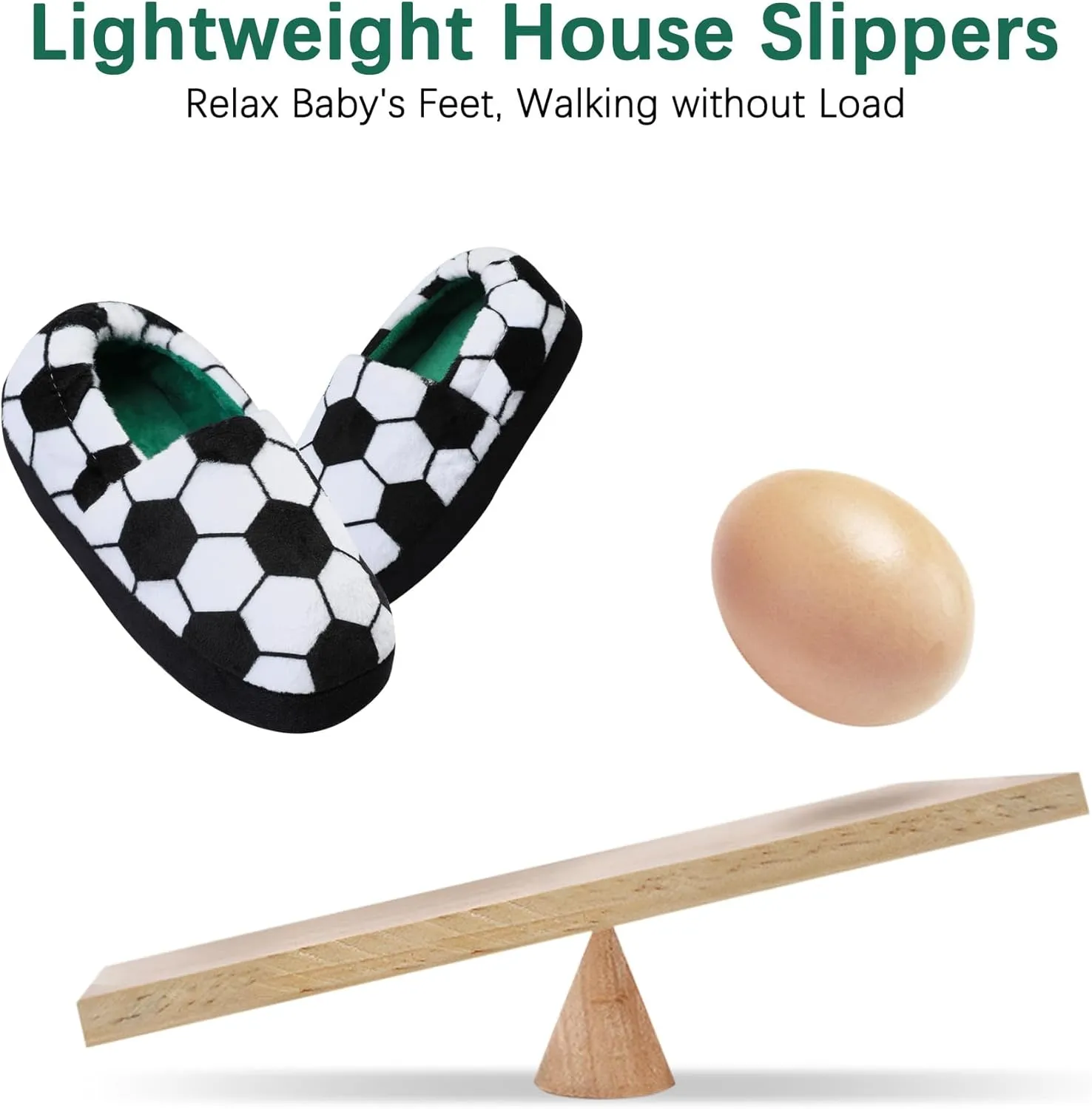 festooning Toddler Boys Girls Football Slippers Soft Fuzzy Slip-Ons Little Kid Warm Indoor House Slipper Shoes