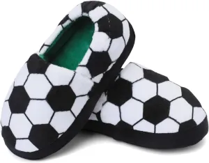 festooning Toddler Boys Girls Football Slippers Soft Fuzzy Slip-Ons Little Kid Warm Indoor House Slipper Shoes
