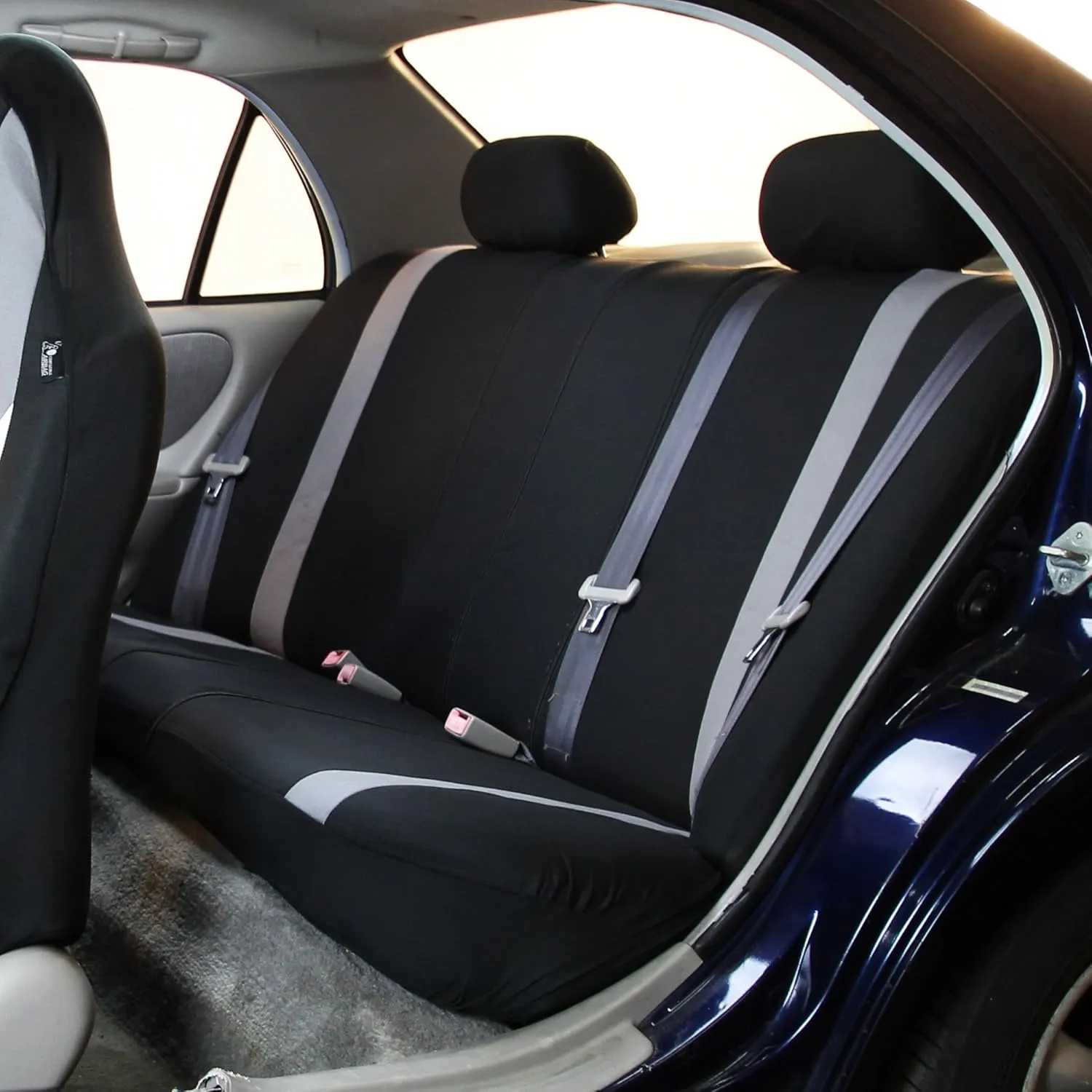 FH Group Three Row 7 Seater - Premium Modernistic Seat Covers - Fit Most Car, Truck, SUV, & Van Beige/Black