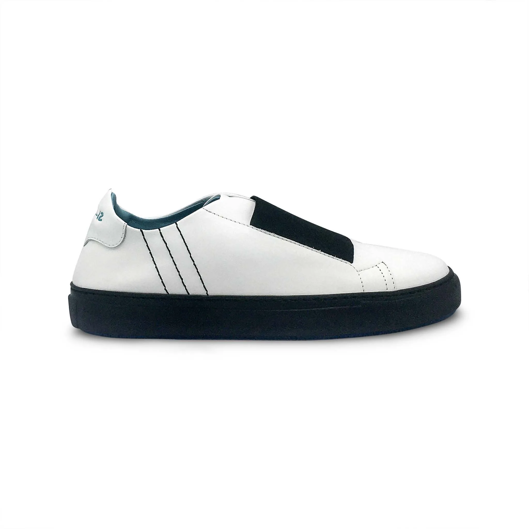Fifty-12 Men's Baldovino K0002S95 White Leather with Black Elastic Shoe