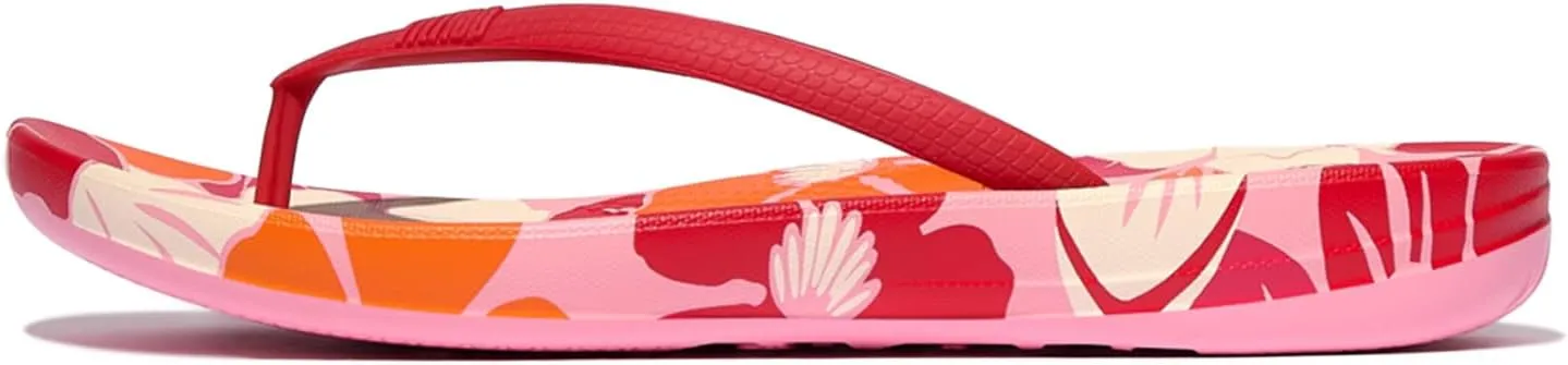 FitFlop Women's Iqushion Flowerz Ergonomic Flip-Flops Wedge Sandal