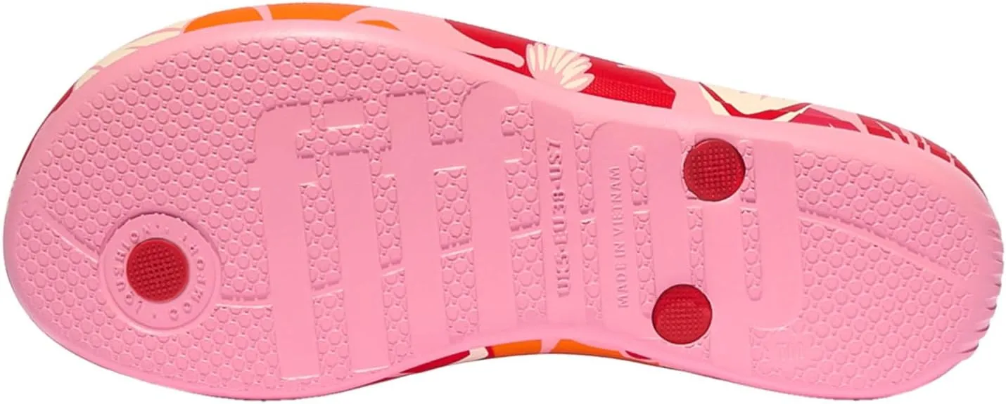 FitFlop Women's Iqushion Flowerz Ergonomic Flip-Flops Wedge Sandal