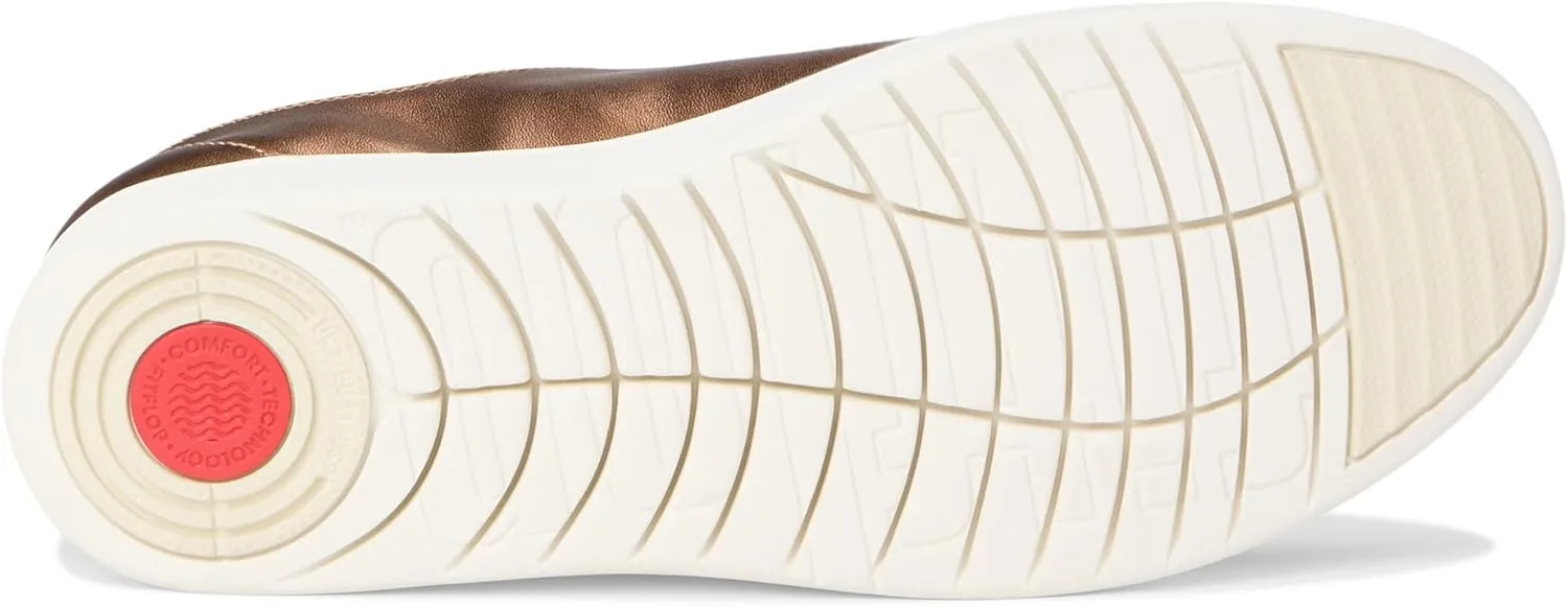 FitFlop Women's Rally Elastic Metallic Leather Slip-on Sneakers