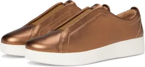 FitFlop Women's Rally Elastic Metallic Leather Slip-on Sneakers