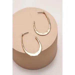 Flat Gold Hoops