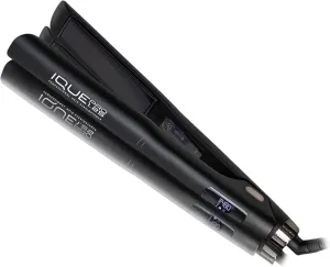 Flat Iron Hair Straightener and Curler 2 in 1, Nano Titanium with Ionic Function, Adjustable Temperature, Digital Display, Professional Salon Hair Styling Tools (1.25)